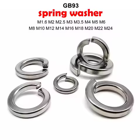 M1.6 M2 M2.5 M3 M4 M5 M6 M8 M10 M12 M14 M16 M18 M20 M22 M24 GB93 A2 304 Stainless Steel Spring Washe