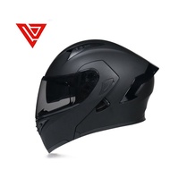 VOERH Flip up Helmet Modular Motorcycle Helmet Double Lens Built-in Sun Visor Racing Full Face Helmet