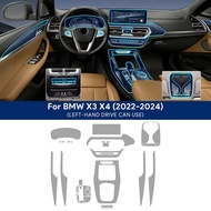 For BMW X3 X4 G01 G02 2022 2023 2024 TPU Car Navigation Screen Film Gearbox Protective Sticker Anti-