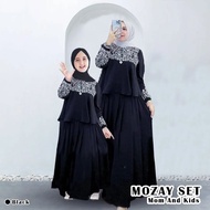 Moza Setelan Sarimbit Seragam Keluarga Coupel Bunda & Anak Cringkle Import Terbaru Baju Muslim Terba