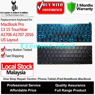 Replacement Keyboard for Laptop MB Pro 13 15 Touch Bar A1706 A1707 2016 2017 US Keyboard