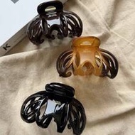 3pcs/1pc Brown/Tortoiseshell/Black Large Capacity Plastic Hair Clips, 9cm/3.54in, Fashionable Versat