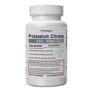 Potassium Citrate NonGMO Supplement - 100 mg Dosage, 120 Vegetable Capsules - Maintains Overall Heal