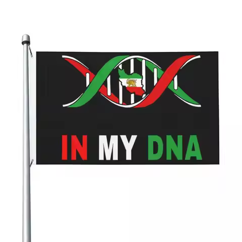 Iran Lion Sun Flag In My DNA Flag 90X150cm Custom Flags Banner Hanging For Indoor Outdoor Decor