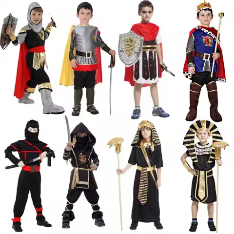 Children's knight costume role-playing performance costume party European knight armor medieval roya