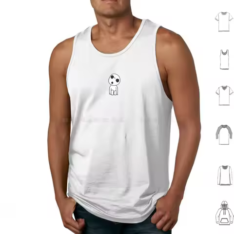Kodama Spirit Tank Tops Vest Sleeveless Studio Ghibli Studioghibli Hayaomiyazaki Miyazakihayao Hayo