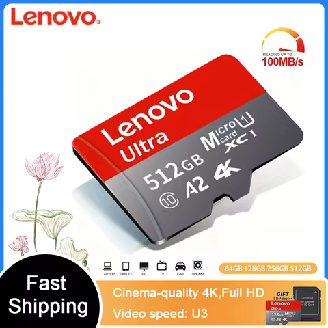 Lenovo micro sd Memory Card TFcard Original 64GB 128G 256G 512GB C10 U1 SDXC Flashcard Ultra Adapter