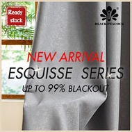 BlackPeacock【Ready Stock】Esquisse Series /Soft Thick Velvet Curtain /90–99% Blackout / Langsir Hotel