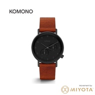 Komono Walther - Black Cognac | Leather Strap | Watches