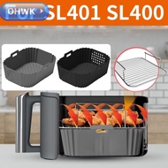 OHWK Air Fryer Tray, Non-Stick Reusable Baking Tray, High Quality Washable Silicone Perforated Silic