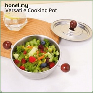 HONE Complementary Food Pot, Stainless Steel Silver Small Cookware, High Quality Round 0 Coating Woo