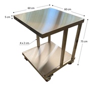 KIZZY Stainless Steel Wheeler Table for water filter stand Coway Cockoo Water Dispenser Meja