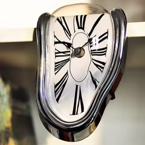 Novel Surreal Melting Distorted Wall Clocks Surrealist Salvador Dali Style Wall Watch Melted Wall Cl