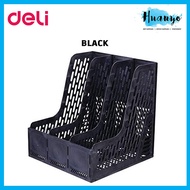 [HUANYO] Deli Magazine Rack Holder Plastic Box File A4 3 Tier Desktop File Organizer Paper Storage  