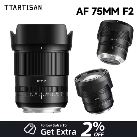 TTArtisan AF 75mm F2 Full Frame Autofocus Lens for Portrait Photography with Sony E A6400 A7RIII ZVE