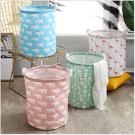 42L Waterproof Canvas Laundry Clothes Basket Storage Basket Folding Storage Box