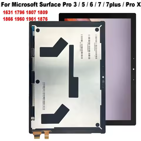 GEFENSI For Microsoft Surface Pro X 3 5 6 7 Plus 1631 1796 1807 1809 1866 1961 1876 LCD Display Touc