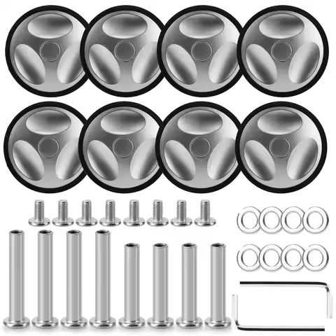 8Pcs Sliver Luggage Wheel with Screw Travel Suitcase Wheels Replacement Luggage Replacement Wheel 55