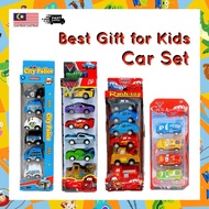 6Pcs & 4pcs Car Set McQueen Toys Model Mini Truck Bus Toys Kereta Mainan Kereta Kecil Super Racing P