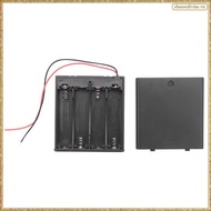 [K O G X] ON/OFF Switch 5.5" Leads Battery Holder Box Case for 4 x 1.5V AA Batteries