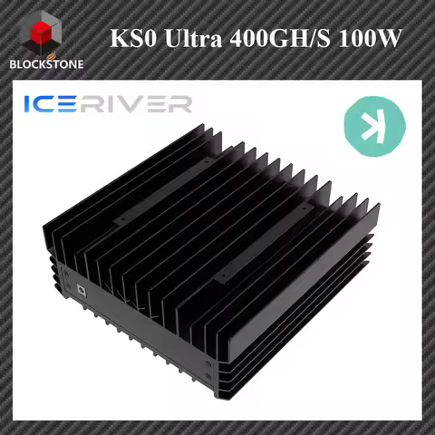 New IceRiver KS0 Ultra 400Gh/S 100W KAS Miner Iceriver KS0U Kaspa Miner With PSU Asic KAS Mining Ice