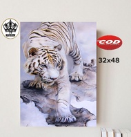 POSTER DINDING MACAN PUTIH/POSTER TEMA MACAN PUTIH/HIASAN DINDING RUMAH/FOTO MACAN PUTIH/WALLDECOR
