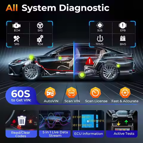 Autel MaxiCOM MK900 MX900 OBD2 Scanner Bidirectional Diagnostic Tool as MK900BT Pro CAN-FD&DOIP Auto