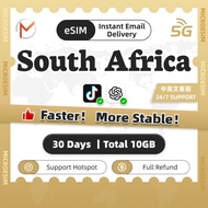 eSIM South Africa 30 Days | 10GB(4G) Data | No Registration Required | Instant delivery | South Afri