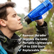 Mini Portable water Filter﹊✔Outdoor Water Filter Drinking System Bottle Survival Camping Water Filtration Bottle Purifie