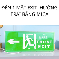 Đèn WC- đèn EXIT 1 mặt đủ các phân loại bằng MICA- Sáng mạnh bền chắc khó bểmất điện vẫn sáng thêm 1
