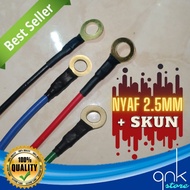 Kabel Grounding NYAF 2.5mm Plus 2 Scun Universal Kabel Negatif Positif Kabel Motor Mobil 2.5mm