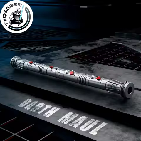 TXQSABER Replica Lightsaber Darth Maul Heavy Dueling no Blade SD RGB Pixel Core Metal Hilt Laserswor