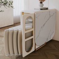 白色 150x80cm 蝴蝶枱 一枱連四椅（軟墊椅）實木夾板 折疊餐桌 伸縮餐枱