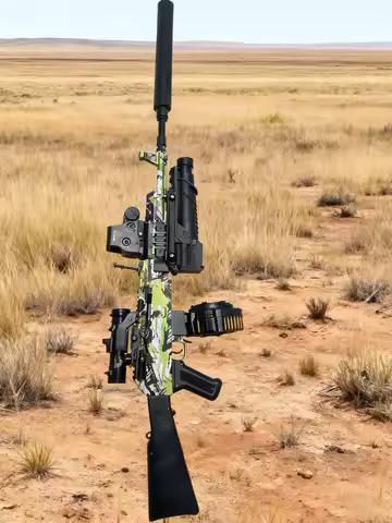 AK47 Gel Blasters Sniper Rifle - 32M Extreme Range, Full Auto Electric Gel Ball Blaster Gun for Adul