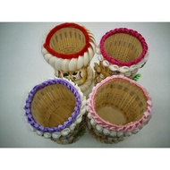 ★Free Shipping Over 38 Yuan★Natural Conch Shell Hand-Woven Radiant Pen Holder Free Children Free Hap