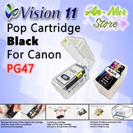 Vision Pop Cartridges for Canon PG47 for Canon Pixma E400, E410, E460, E480, E4270, E3170, E3370