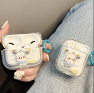Sanrio Pochacco Apple AirPods/Airpods Pro 無線藍牙 耳機套 全包 高級 防摔矽膠 Kuromi Melody Hello Kitty Little Twin Star Cinnamoroll XO AP鴨 大口仔 布甸狗