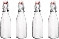 Bormioli Rocco Glass 8.5 Ounce Swing Top Bottle Set of 4