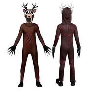 99 Nights in The Forests Deer Cosplay Kids Costume Polyester Jumpsuit Mask s Set Halloween Bodysuit 