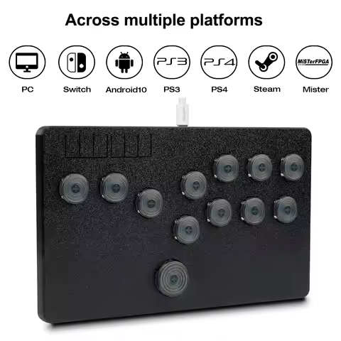 Flatbox Original Arcade Controller For PC Pico GP2040-CE Hot Swappable Mini Hitbox Keyboard For PS4/