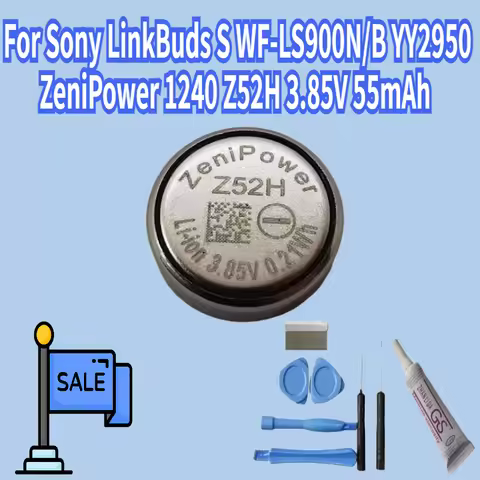 New ZeniPower 1240 Z52H 3.85V 55mAh Battery for Sony LinkBuds S WF-LS900N/B YY2950 Truly Wireless Ea