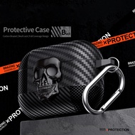 ZUZG for Airpods Pro 2nd/ AirPods 4th Generation Case with Carabiner Keychain Funny 3D Skull Protect
