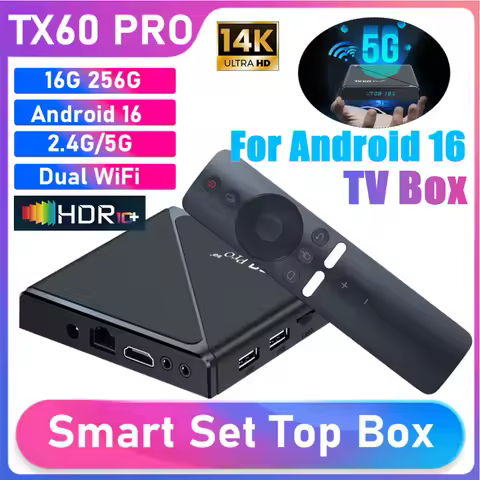 Android 24 TV Box 16GB 256GB Set Top Box 14K 2.4G/5G Dual WiFi Android Box with Remote 3D Video 4K S