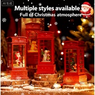 Snow Globe Night Light - Christmas Tree Desk Decor for Kids