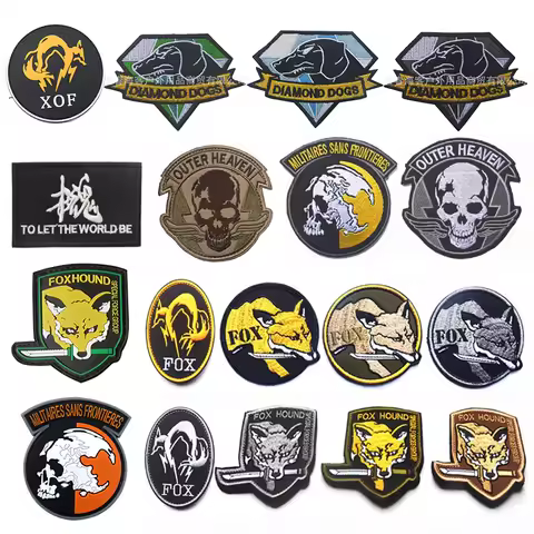 Metal Gear Solid MGS Diamond Dog Patches Army Special Force Group Ghost Embroidered OUTER HEAVEN Pat