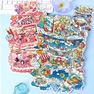 ENWEI 5Pcs Sky Castle Series Exquisite Large 2.5D Scenery Stickers for Girls Journals PET Material P