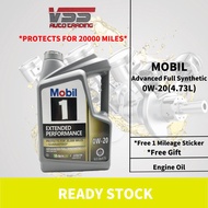 100% ORIGINAL Mobil 1 Extended Performance 0w20 Fully Synthetic Engine Oil 4.73L Protects For 20000 Miles