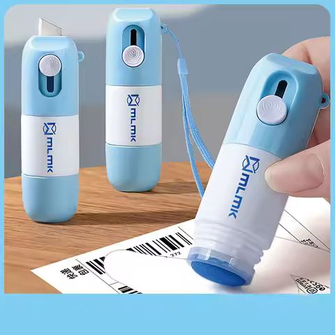 New Thermal Paper Easer Mail Opener 2 in 1 Correction Fluid with Knife Anti Peep Identity Informatio