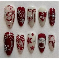 Red Gel Nails Y2K Vietnam