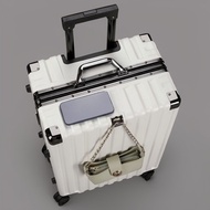 【In stock】『Free Shipping』Sturdy and durable aluminum frame luggage large capacity trolley bags stude
